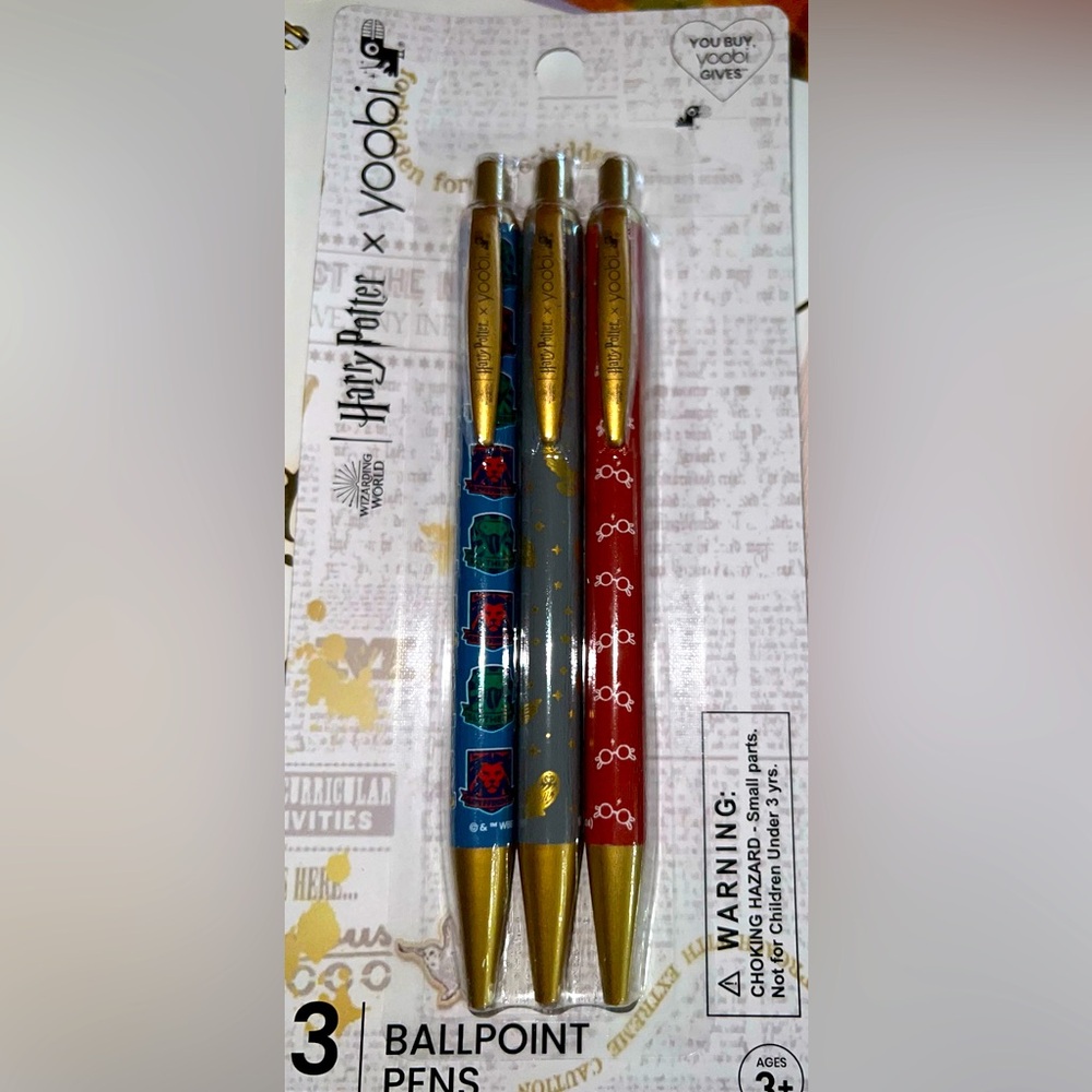 New Yoobi + Harry Potter 3 Ballpoint Pen Pack
